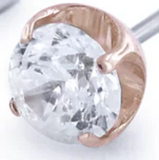 Neo Gold Prong Set Gem Pin End