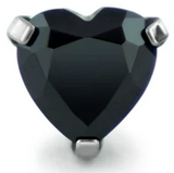 Heart Shaped Gem Pin End