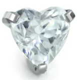Heart Shaped Gem Pin End