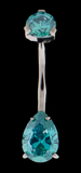 Khrysos Pear Cut Gem Barbell