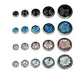 Cabochon Gem Threadless Pin Ends