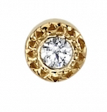 BVLA Pavé Gold Circle Pin End