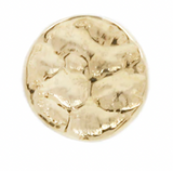 Buddha Hammered Disk Gold Pin End
