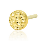 Junipurr Gold Hammered Disk Pin End