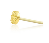 Junipurr Gold Hammered Disk Pin End
