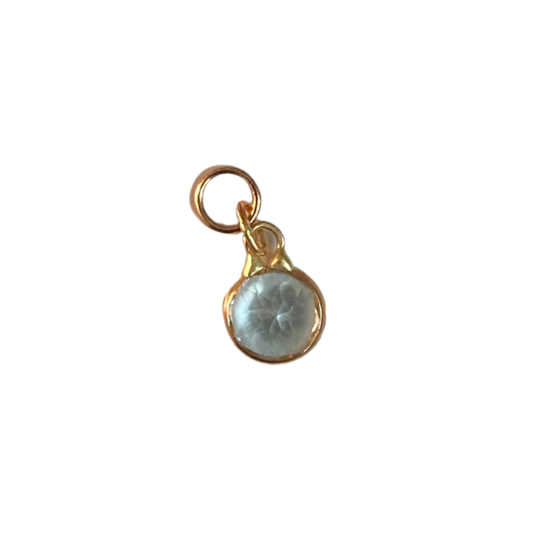 Faceted Bead Threader Charm in Gold from Hialeah