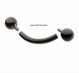 Black PVD Curved Barbell