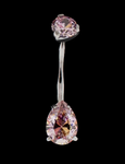 Khrysos Pear Cut Gem Barbell