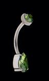 Khrysos Pear Cut Gem Barbell