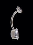 Khrysos Pear Cut Gem Barbell