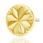 Junipurr Engraved Disk Gold Pin End