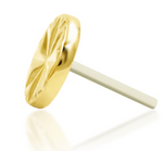 Junipurr Engraved Disk Gold Pin End