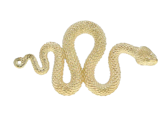 Gold Snake Threaded End by Anatometal