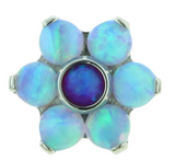 Flower Faux-Pal Cabochon Gem Threaded End