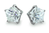 Pentagon Titanium Prong Set Gem Pin End -NEW