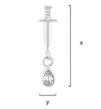 Crucial Dagger Drop Titanium Threadless Pin End