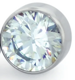 Bezel Gem Titanium Pin End