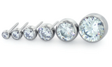Bezel Gem Titanium Pin End