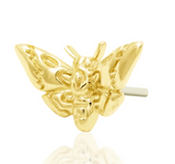 Deaths-head Moth Gold Pin end by Junipurr Jewelry