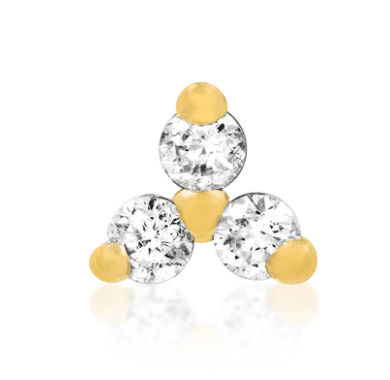 Junipurr Gold Trinity CZ Gem